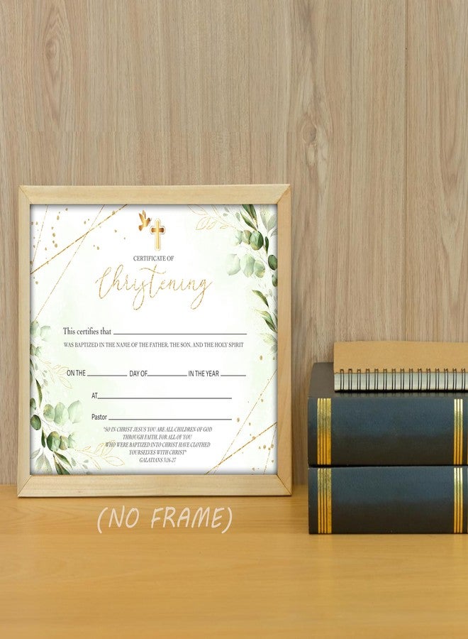 Foosproea Baby Certificate for Church, Gold Greenery Baby Dedication Christening Certificates Gifts for Boys Girls, Church Baptism Gifts, 15 - Image 4